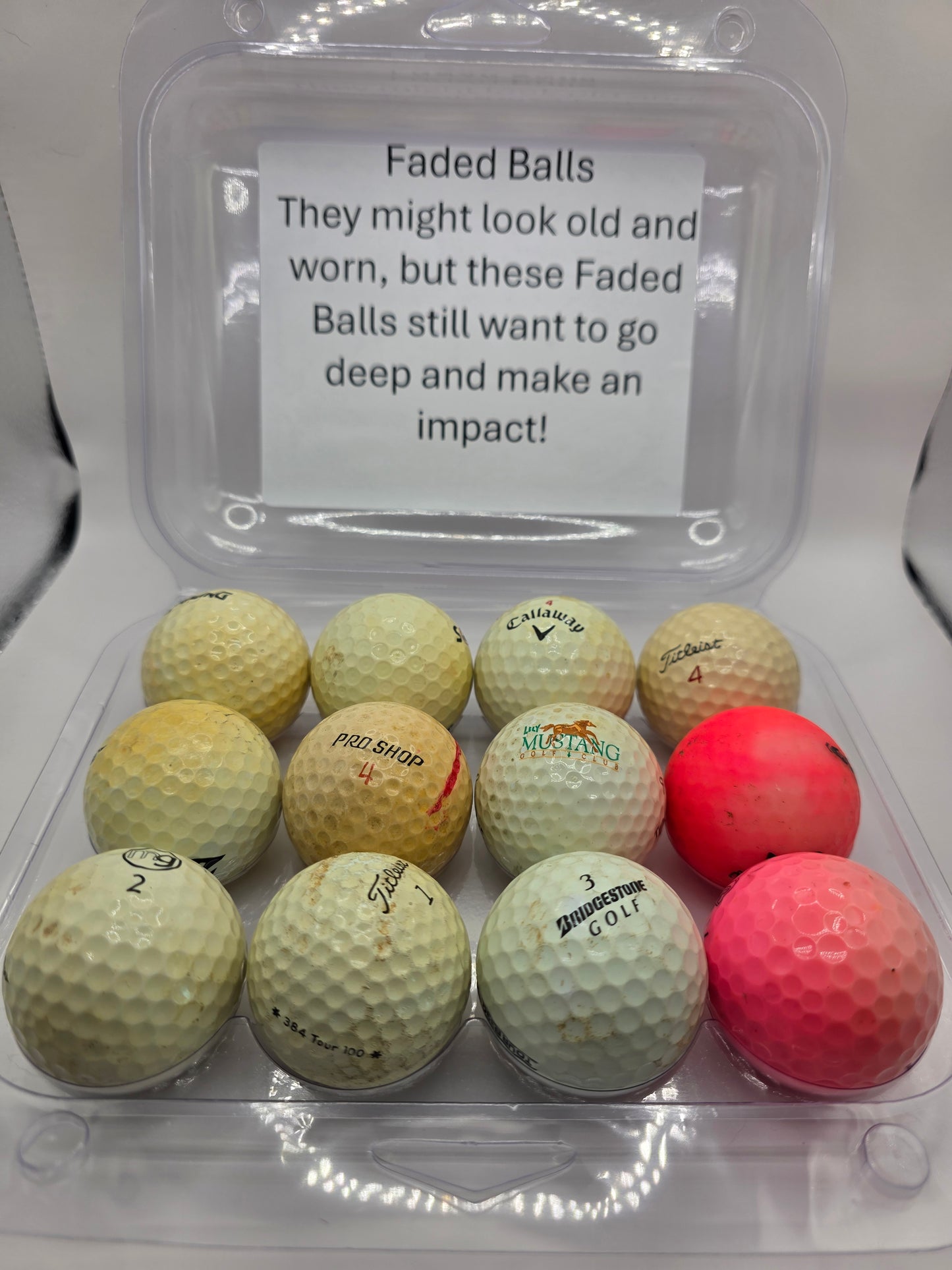 Wise Ass Saying - Faded Balls - 1 Dozen