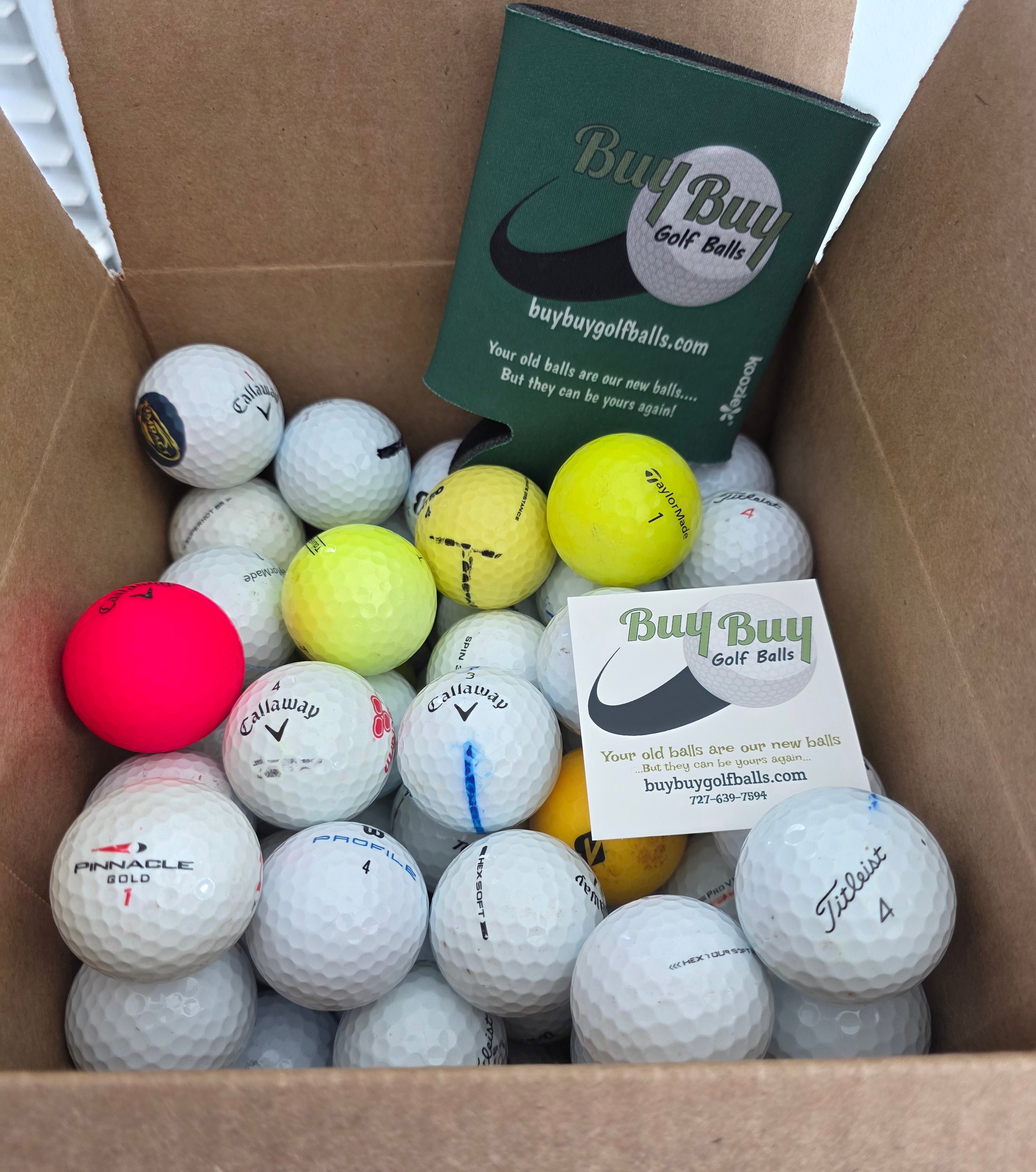 Quarter Season Pack of 100 Golf Balls - Featuring Callaway, Titleist, and more!