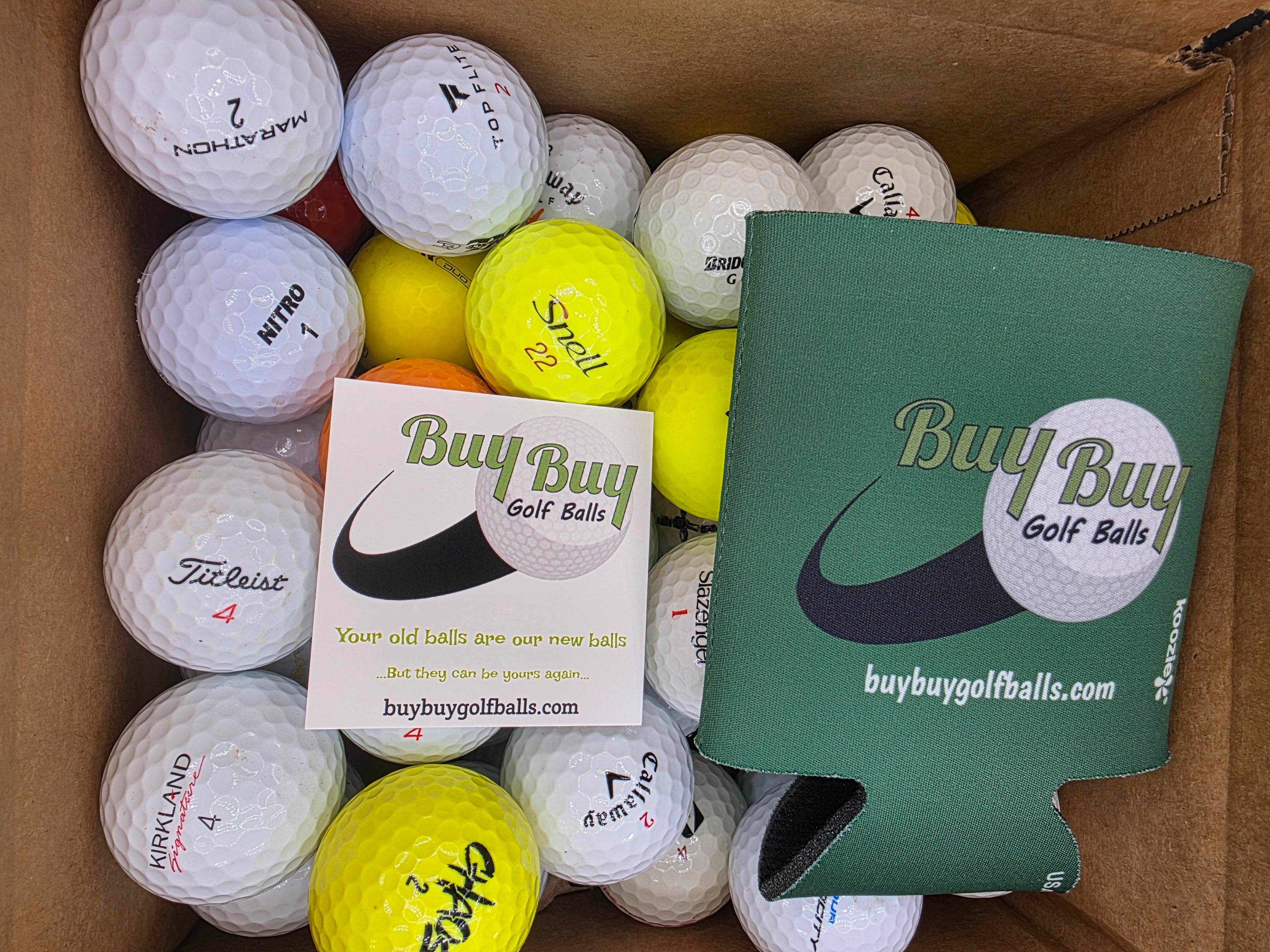 Mixed Pack of 50 Golf Balls - Featuring Callaway, Titleist, and more!