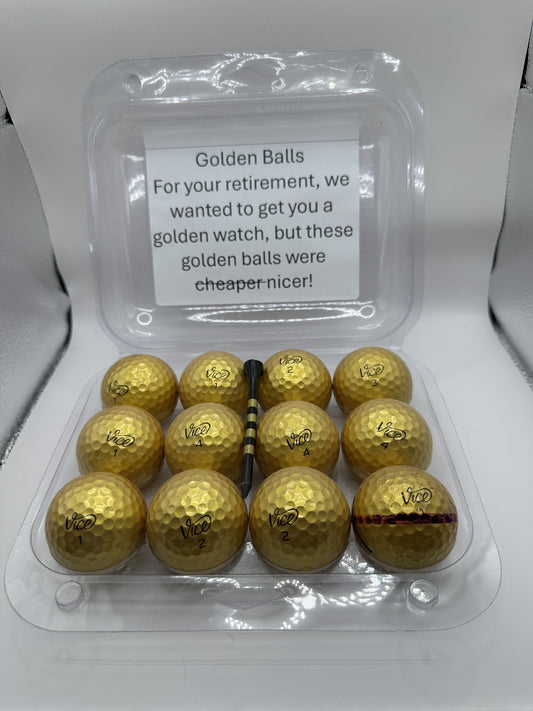 Wise Ass Saying - Golden Balls - 1 Dozen